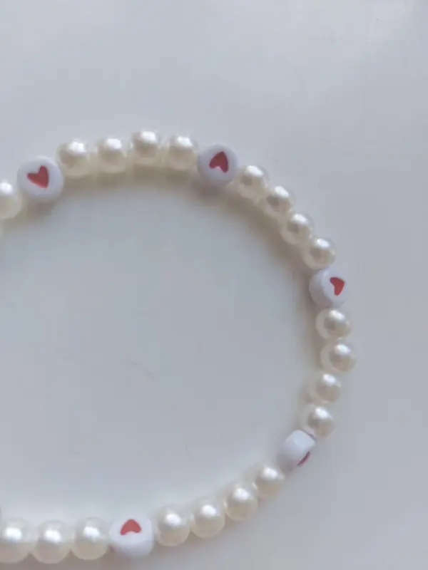 Pearl Heart Beaded Braclet - Image 2